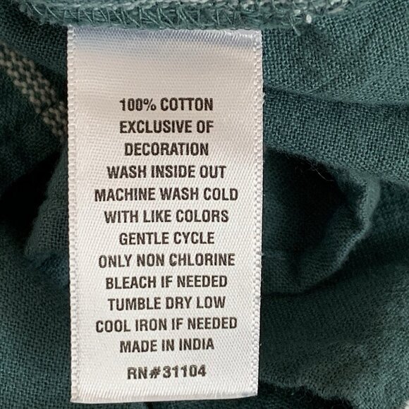 Wonderly Gauze Maxi Dress Womens Medium Green Embroidery Detail Tiered Boho - Picture 7 of 9